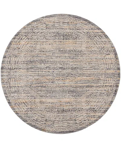 Nourison Home Lynx Lnx05 7'10"x7'10" Round Area Rug In Ivory,gray
