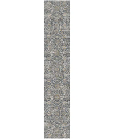 Nourison Home Lynx Lnx08 2'3"x12' Runner Area Rug In Charcoal
