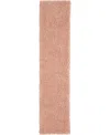 Nourison Home Malibu Shag Msg01 2'2"x9'10" Runner Area Rug In Rose