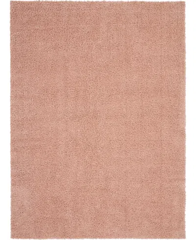 Nourison Home Malibu Shag Msg01 7'10"x9'10" Area Rug In Rose