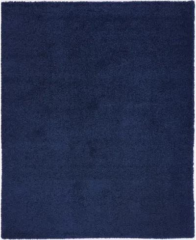 Nourison Home Malibu Shag Msg01 7'x10' Area Rug In Navy
