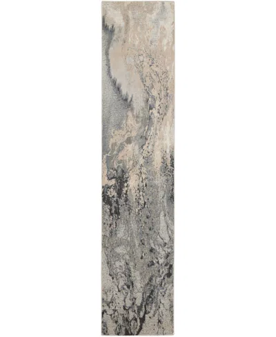 Nourison Home Maxell Mae08 2'2"x10' Runner Area Rug In Gray