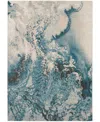 Nourison Home Maxell Mae08 6'x9' Area Rug In Ivory,teal