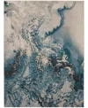 Nourison Home Maxell Mae08 7'10"x10'6" Area Rug In Ivory,teal