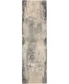 Nourison Home Maxell Mae13 2'2"x10' Runner Area Rug In Ivory,gray