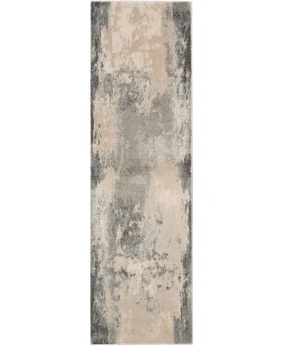 Nourison Home Maxell Mae13 2'2"x10' Runner Area Rug In Ivory,gray