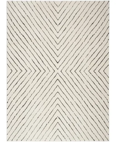 Nourison Home Modern Comfort Mnc01 5'3"x7' Area Rug In Ivory