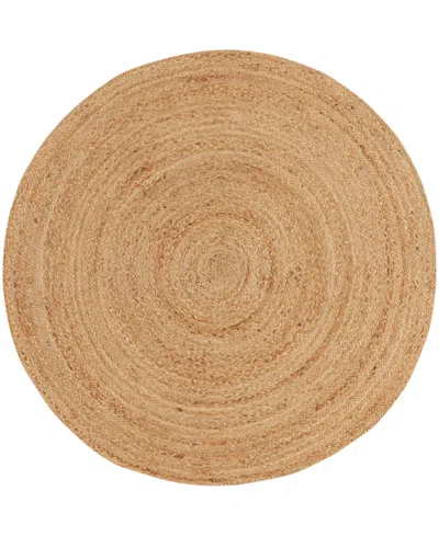 Nourison Home Natural Jute Njt03 4'x4' Round Area Rug In Taupe