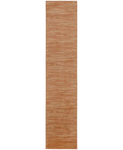 Nourison Home Nourison Essentials Nre01 2'2"x10' Runner Outdoor Area Rug In Rust