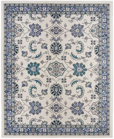 Nourison Home Nourison Essentials Nre05 5'x7' Outdoor Area Rug In Ivory,blue