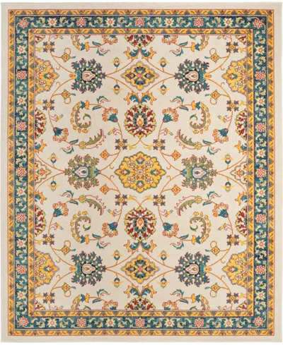 Nourison Home Nourison Essentials Nre05 8'x10' Outdoor Area Rug In Ivory,gold