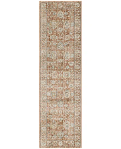 Nourison Home Oases Oae01 2'3"x8' Runner Area Rug In Terracotta