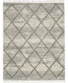 Nourison Home Oslo Shag Osl01 Ivory And Gray 7'10" X 10'6" Area Rug In Multi