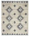 Nourison Home Oslo Shag Osl03 Ivory And Blue 5'3" X 7'9" Area Rug In Multi