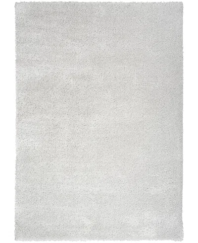 Nourison Home Pacific Shag Pcs01 5'3"x7'3" Area Rug In Silver