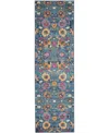 Nourison Home Passion Psn01 2'2"x10' Runner Area Rug In Denim