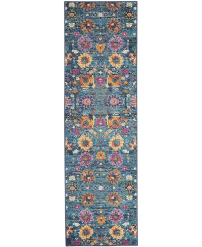 Nourison Home Passion Psn01 2'2"x10' Runner Area Rug In Denim