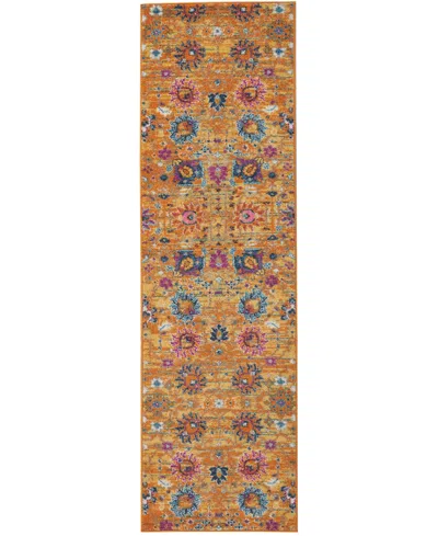 Nourison Home Passion Psn01 2'2"x10' Runner Area Rug In Orange