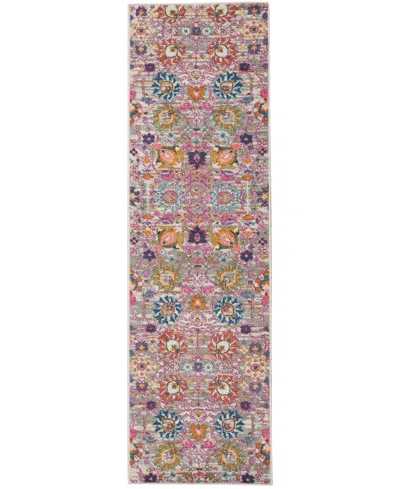 Nourison Home Passion Psn01 2'2"x10' Runner Area Rug In Silver