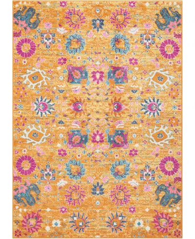 Nourison Home Passion Psn01 6'7"x9'6" Area Rug In Orange
