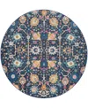 Nourison Home Passion Psn01 8'x8' Round Area Rug In Navy