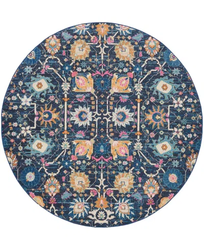 Nourison Home Passion Psn01 8'x8' Round Area Rug In Navy