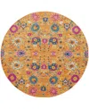 Nourison Home Passion Psn01 8'x8' Round Area Rug In Orange