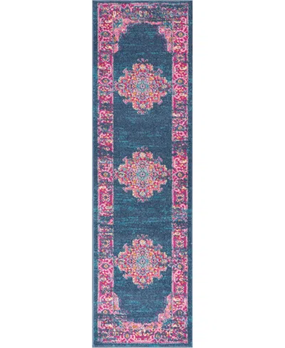 Nourison Home Passion Psn03 2'2"x10' Runner Area Rug In Blue