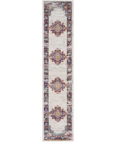 Nourison Home Passion Psn03 2'2"x10' Runner Area Rug In Ivory,blue