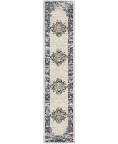Nourison Home Passion Psn03 2'2"x10' Runner Area Rug In Ivory,gray