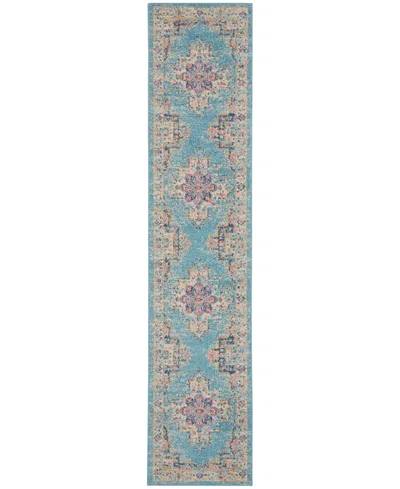 Nourison Home Passion Psn03 2'2"x10' Runner Area Rug In Mist