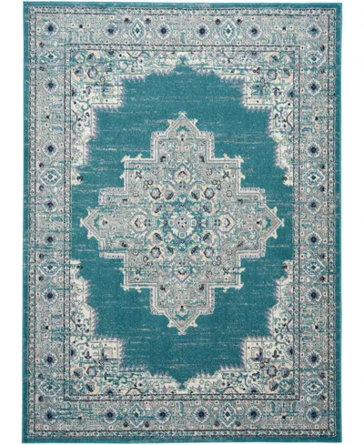 Nourison Home Passion Psn03 5'3"x7'3" Area Rug In Turquoise