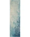 Nourison Home Passion Psn10 2'2"x10' Runner Area Rug In Navy,mist