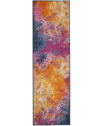 Nourison Home Passion Psn10 2'2"x10' Runner Area Rug In Orange