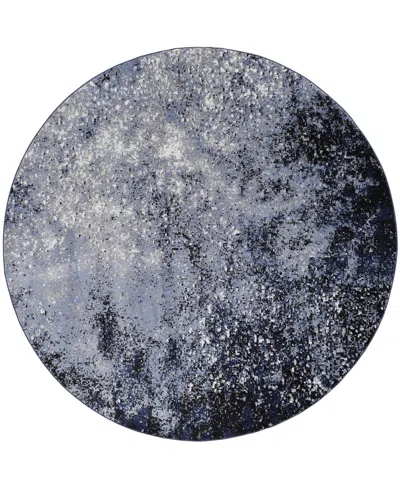 Nourison Home Passion Psn10 8'x8' Round Area Rug In Mist,black