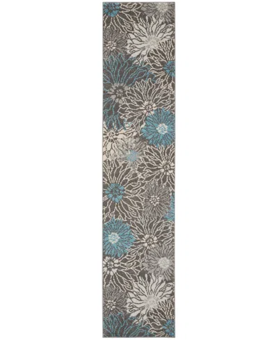 Nourison Home Passion Psn17 2'2"x10' Runner Area Rug In Charcoal