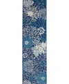 Nourison Home Passion Psn17 2'2"x7'6" Runner Area Rug In Navy,ivory
