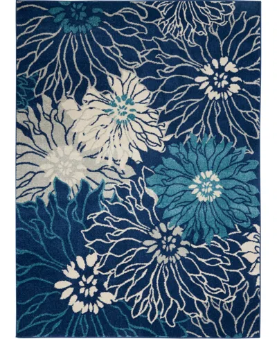 Nourison Home Passion Psn17 3'9"x5'9" Area Rug In Navy,ivory