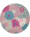 Nourison Home Passion Psn17 5'x5' Round Area Rug In Multi