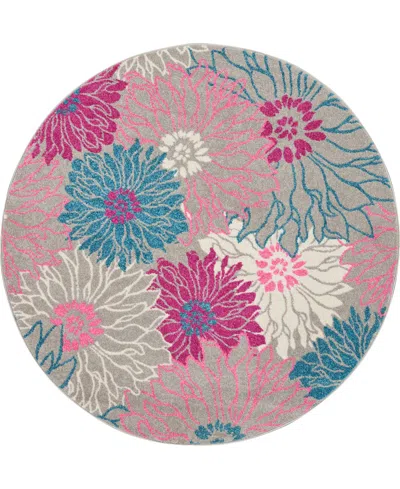 Nourison Home Passion Psn17 5'x5' Round Area Rug In Multi