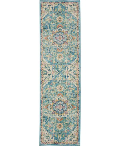 Nourison Home Passion Psn25 2'2"x10' Runner Area Rug In Ivory,mist
