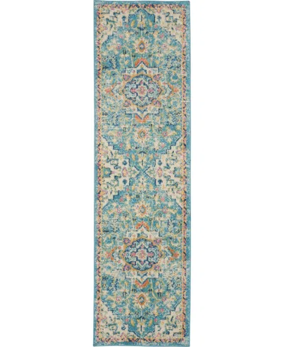 Nourison Home Passion Psn25 2'2"x7'6" Runner Area Rug In Ivory,mist