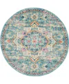 Nourison Home Passion Psn25 5'x5' Round Area Rug In Ivory,mist