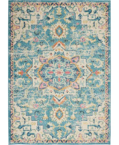 Nourison Home Passion Psn25 6'7"x9'6" Area Rug In Ivory,mist