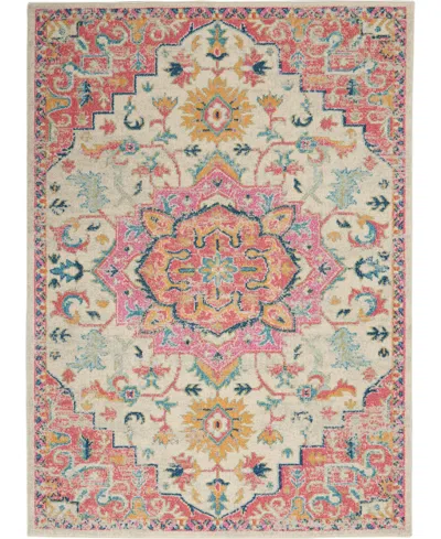 Nourison Home Passion Psn25 6'7"x9'6" Area Rug In Ivory,pink