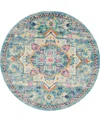 Nourison Home Passion Psn25 8'x8' Round Area Rug In Ivory,mist