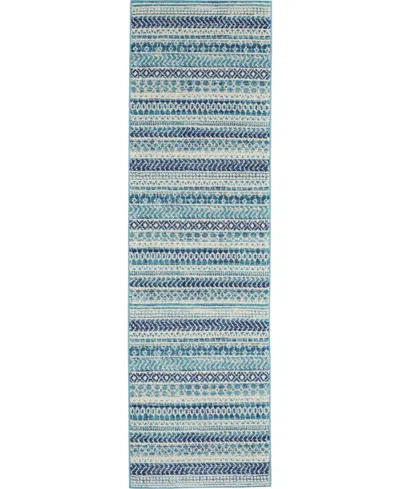 Nourison Home Passion Psn26 2'2"x10' Runner Area Rug In Blue