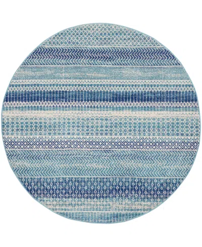 Nourison Home Passion Psn26 5'x5' Round Area Rug In Blue