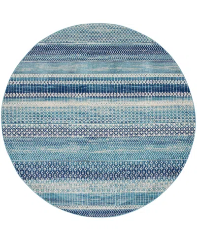 Nourison Home Passion Psn26 8'x8' Round Area Rug In Blue