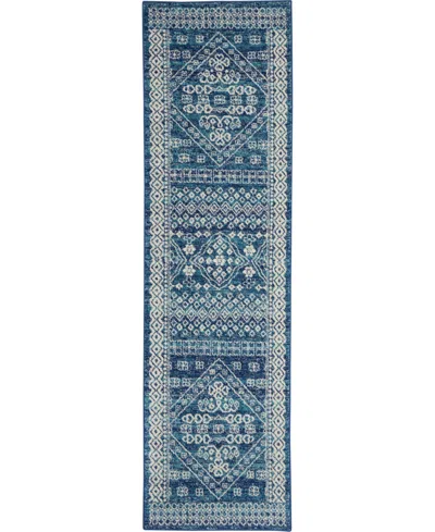 Nourison Home Passion Psn27 2'2"x7'6" Runner Area Rug In Blue
